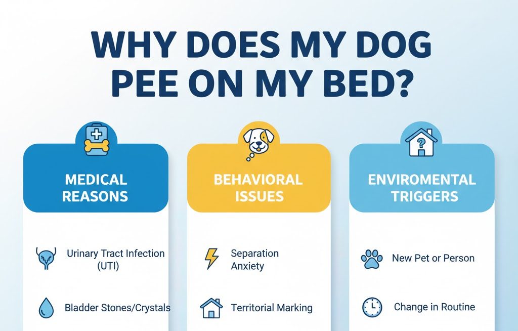 why does my dog pee on my bed