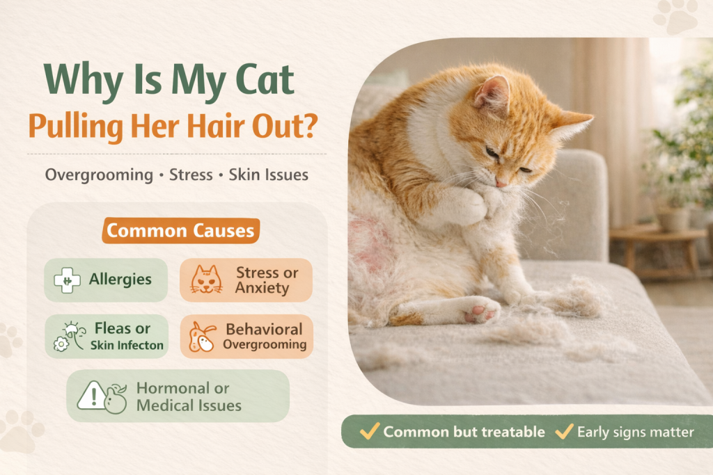 why is my cat pulling her hair out