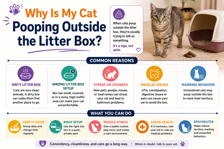Why is my cat pooping outside the litter box?