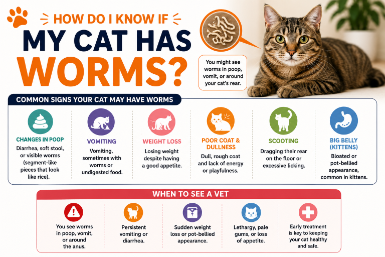 how do i know if my cat has worms