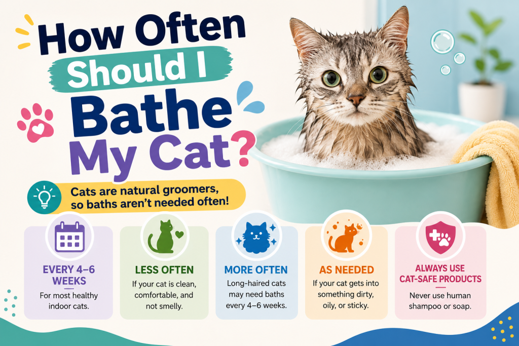 how often should i bathe my cat