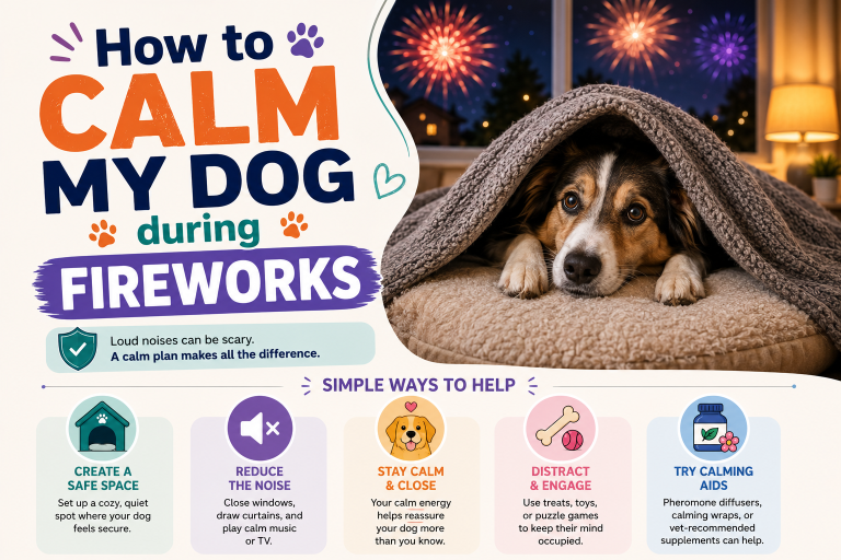 how to calm my dog during fireworks