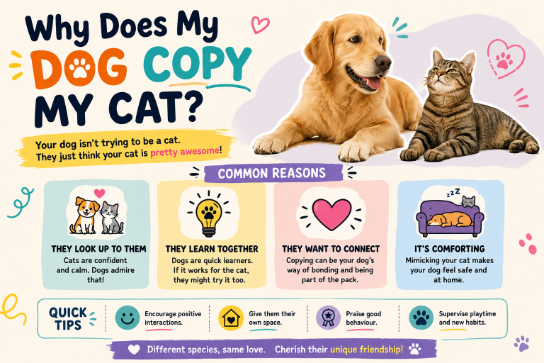 why does my dog copy my cat